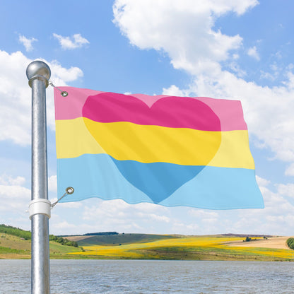 Panromantic Pride Flag with Grommets