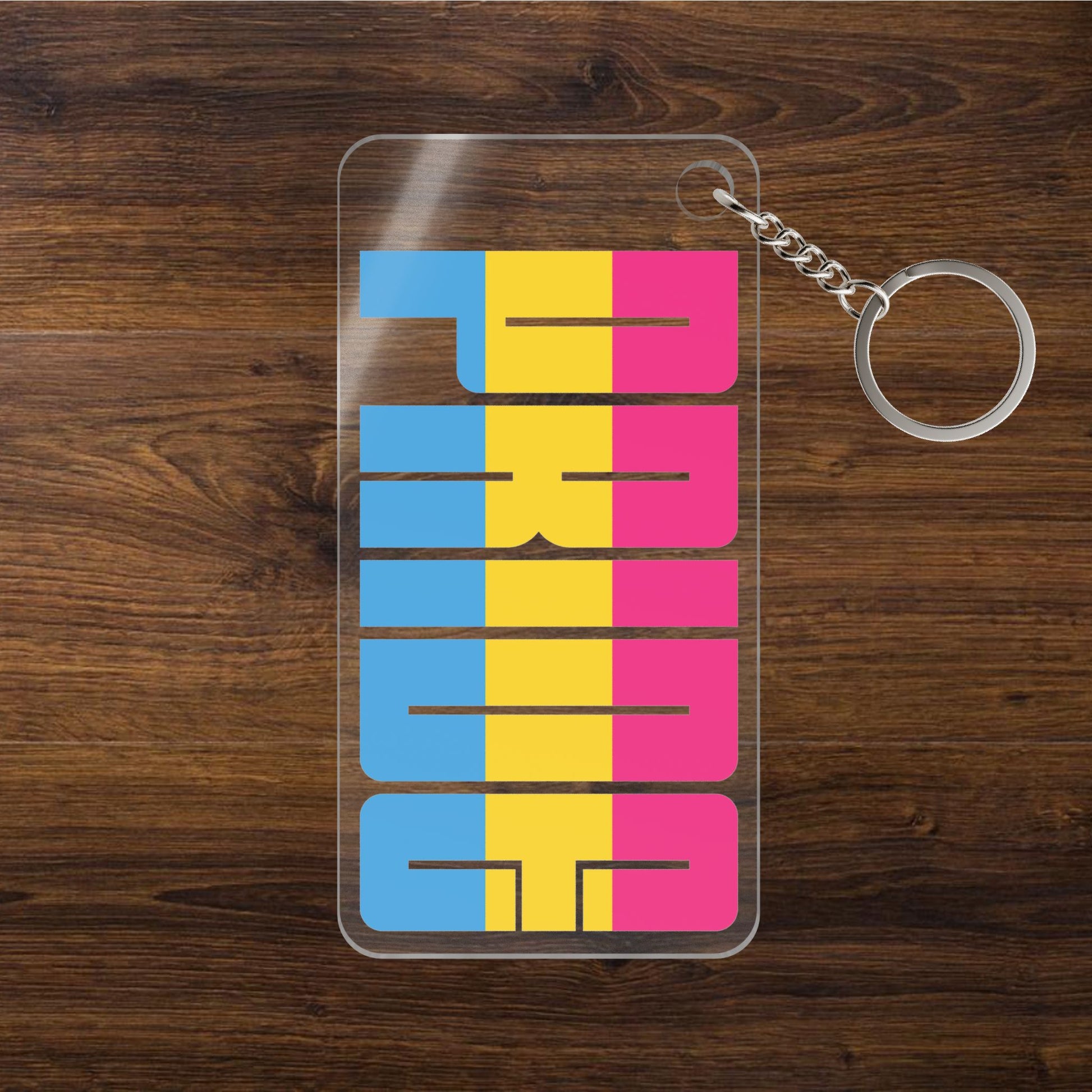 1.18'' x 2.36'' Transparent Pansexual Pride Keychains