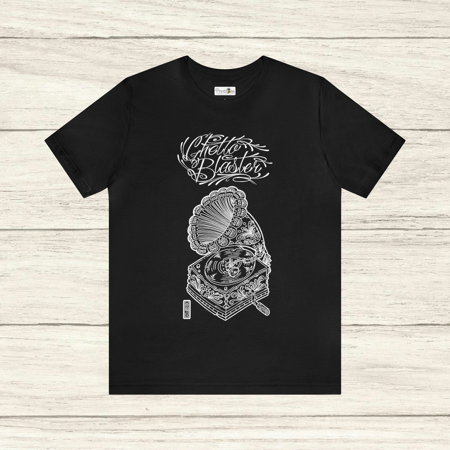 Ghetto Blaster, camiseta de arte lineal