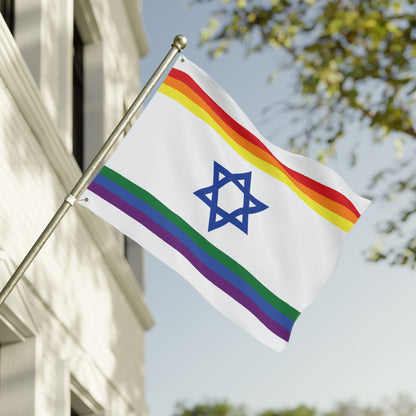30'' × 40'' Israel Rainbow Pride Flag with Grommets
