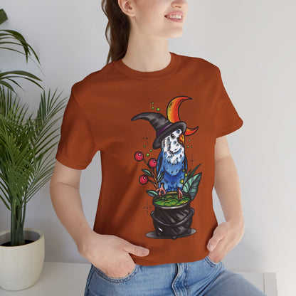 Lovebird Witch, Hand-Drawn & Hand-Colored Tee