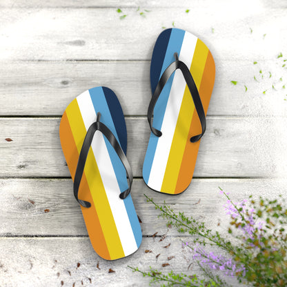 XL Black sole Aromatic Asexual Pride Flip Flops