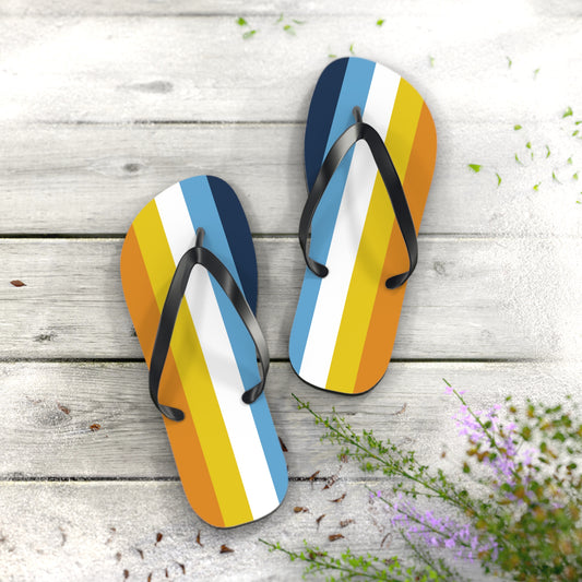 XL Black sole Aromatic Asexual Pride Flip Flops