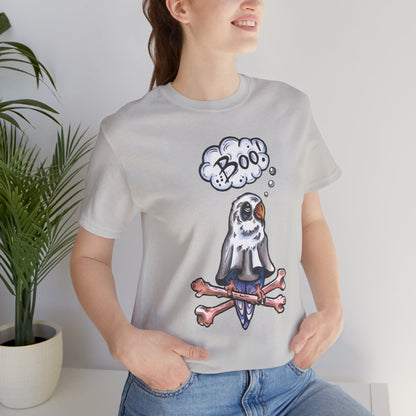 Ghost Lovebird Boo! Hand-Drawn & Hand-Colored Tee