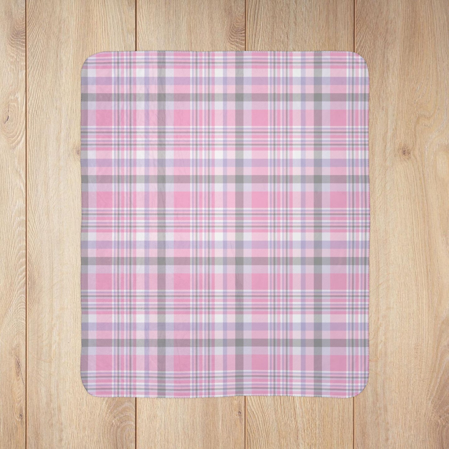 Cupiosexual Pride Plaid Fleece Sherpa Blanket