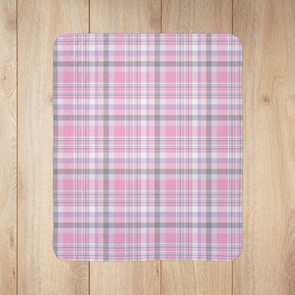 Cupiosexual Pride Plaid Fleece Sherpa Blanket