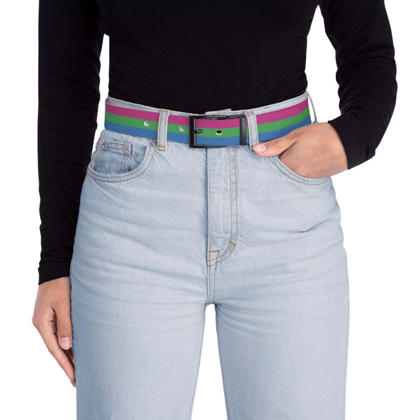 Polysexual Pride Flag Belt