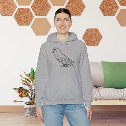 Holly Girl, Lovebird Line Art Hoodie