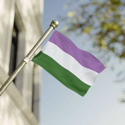 12'' × 18'' Genderqueer Pride Flag with Grommets