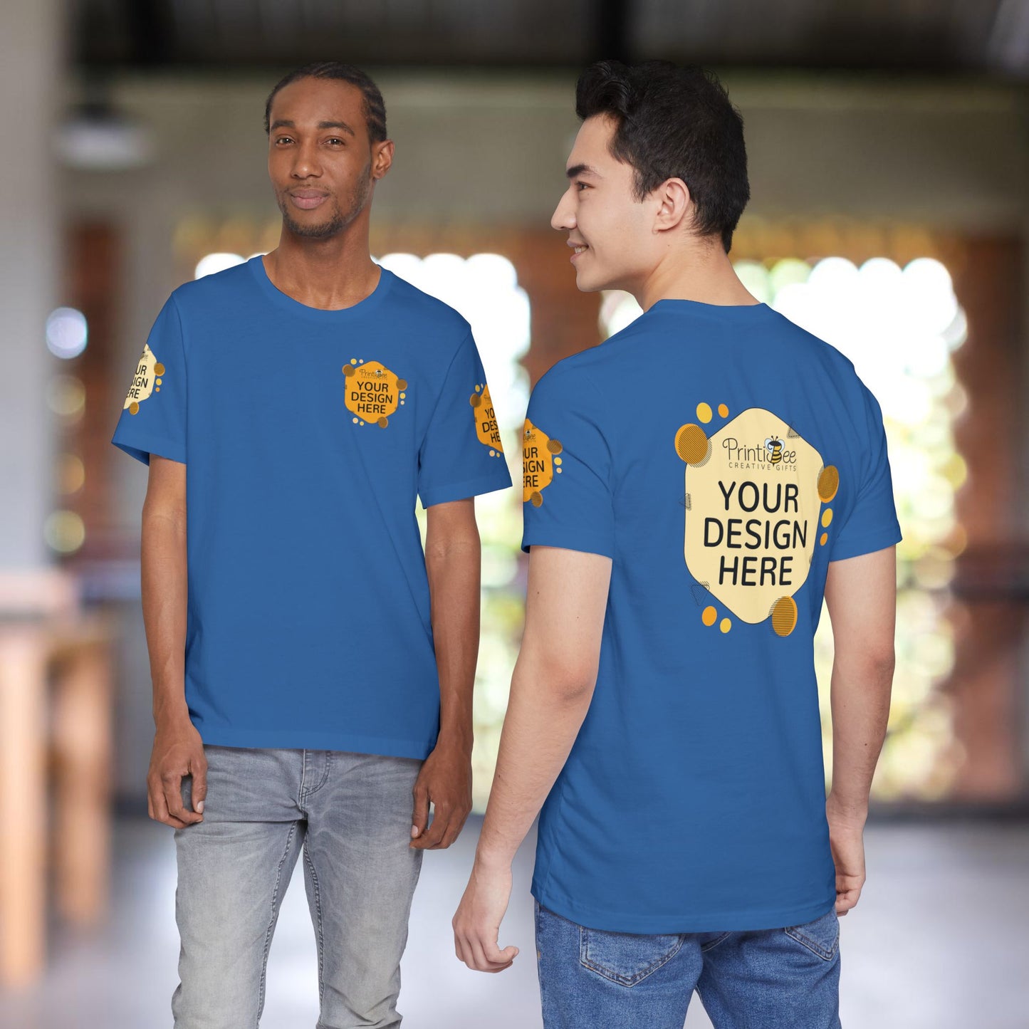 Custom Blue & Teal Tees for BELLA+CANVAS® 3001