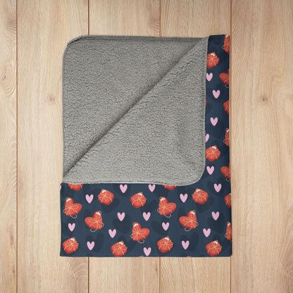 Gifting my Heart to You on Valentine’s Day Fleece Sherpa Blanket