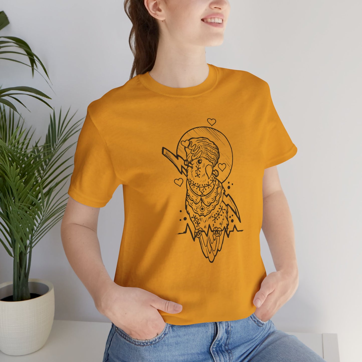 Bride of Frankenstein Lovebird, Line Art Tee