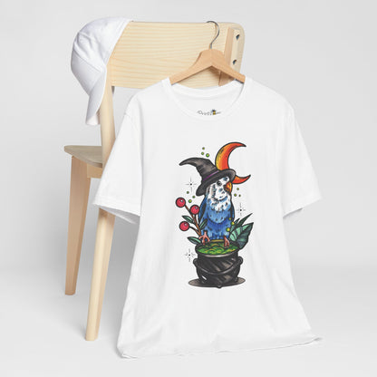 Lovebird Witch, Hand-Drawn & Hand-Colored Tee