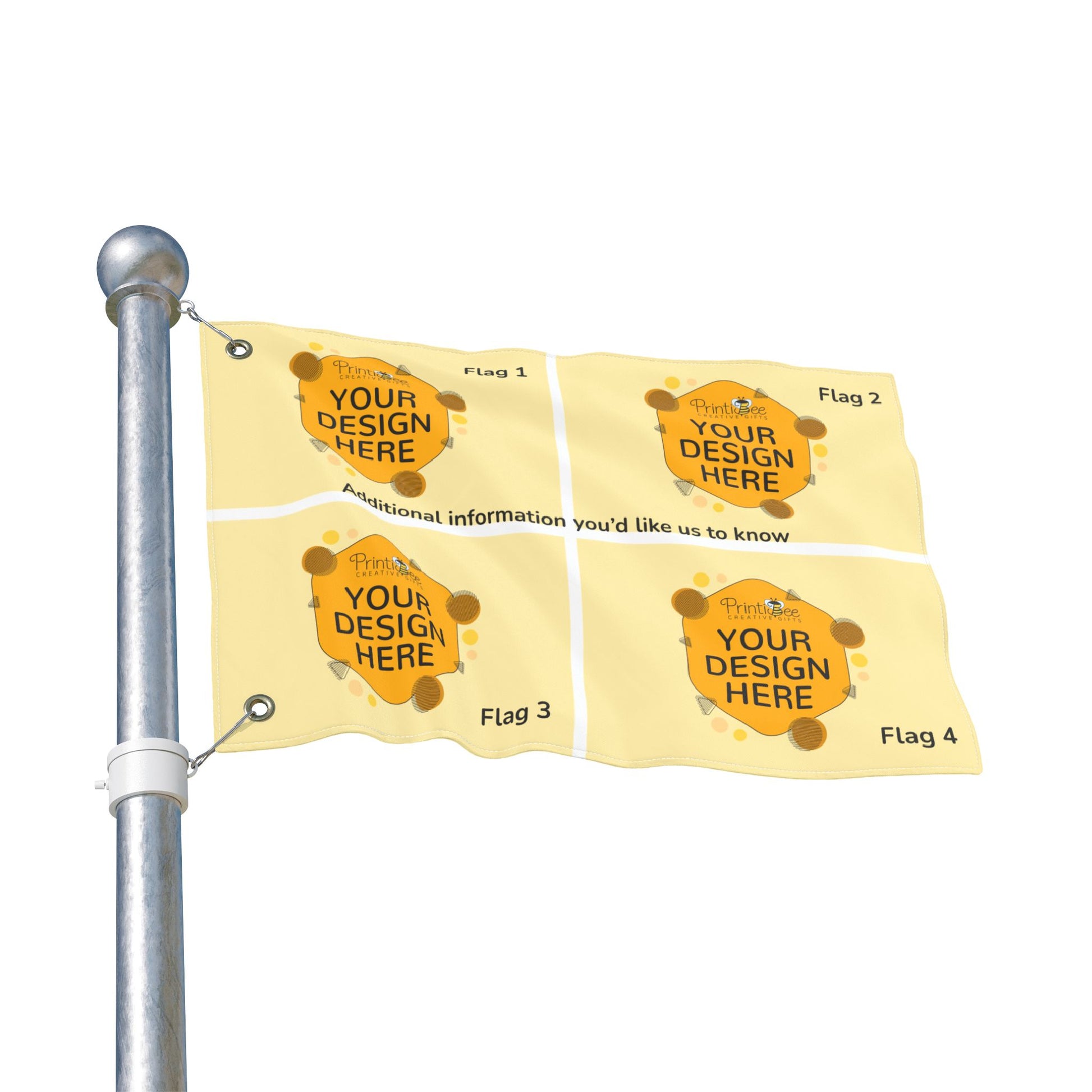 Custom 4 Flag Collage with Grommets