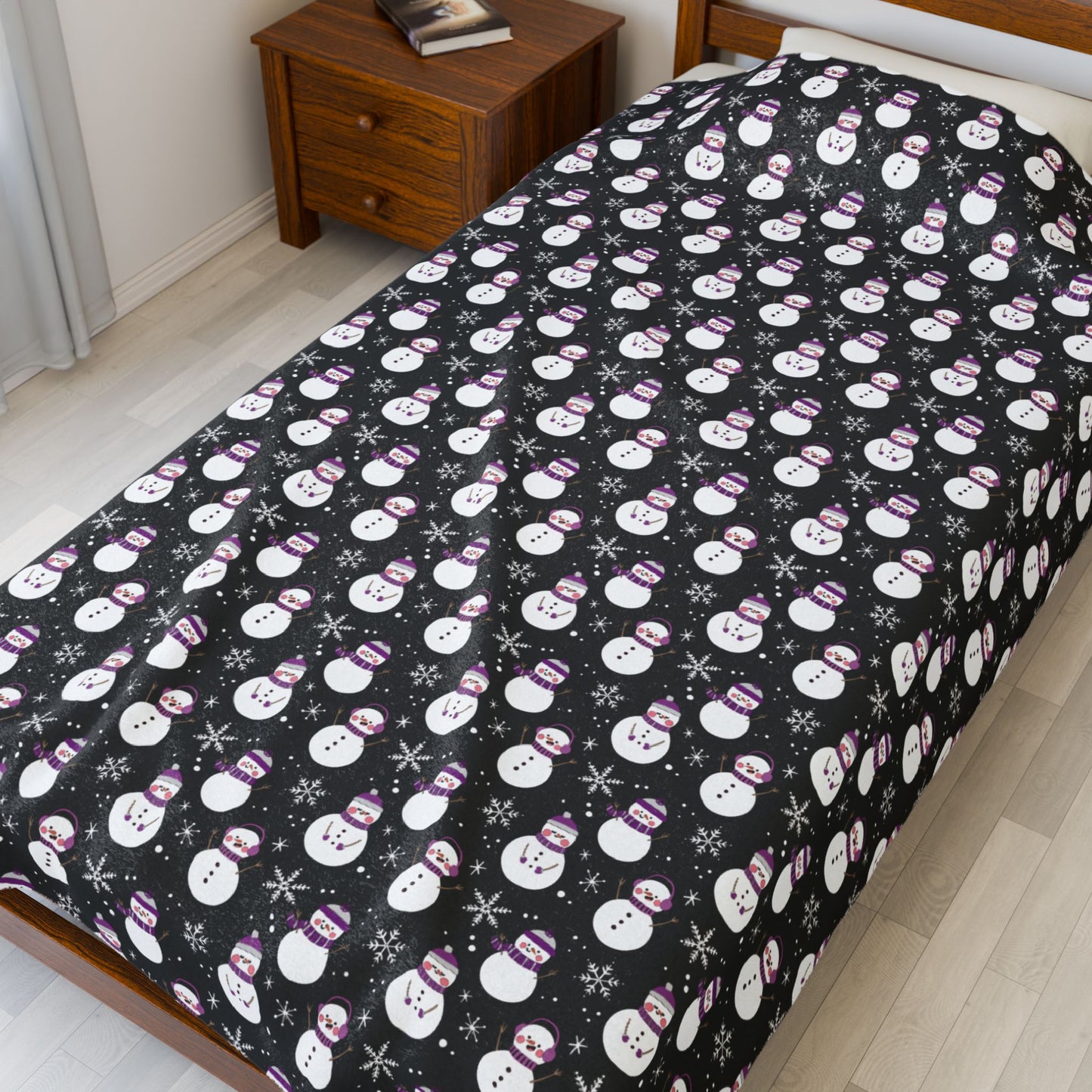 Demisexual Pride Snowmen Velveteen Plush Blanket