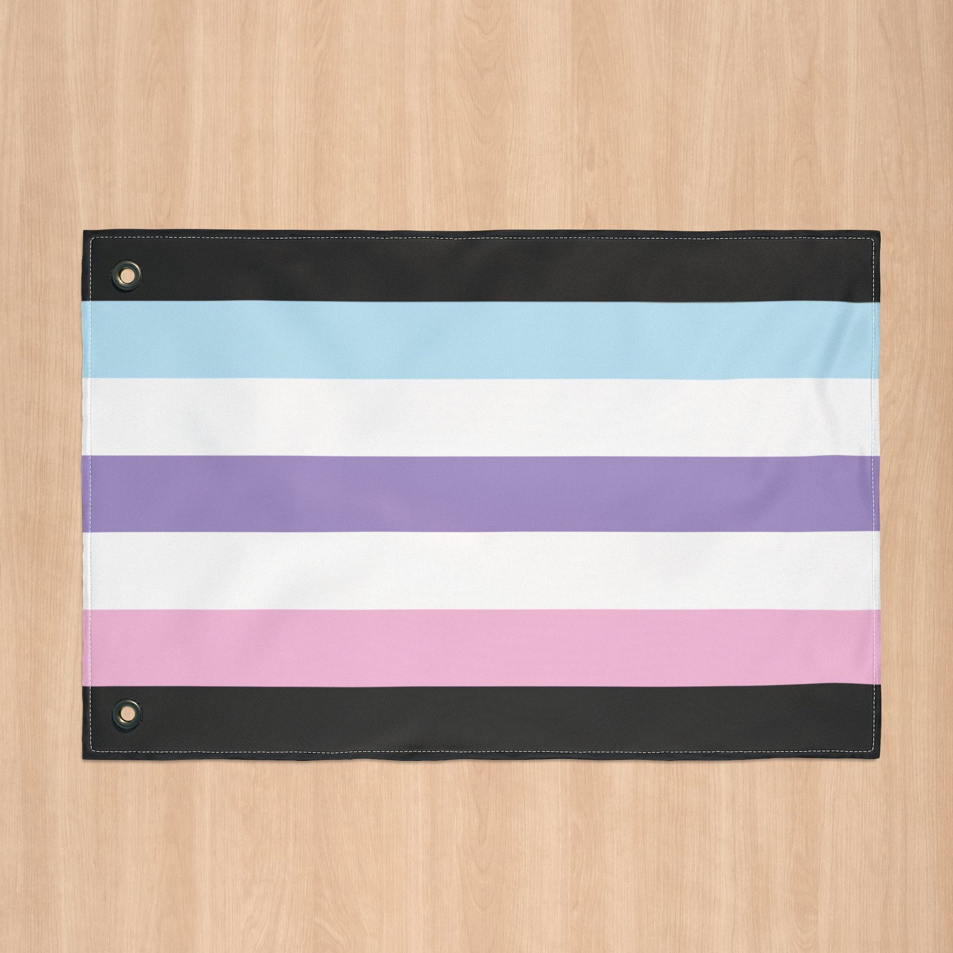 Androgyne Pride Pastel Flag with Grommets