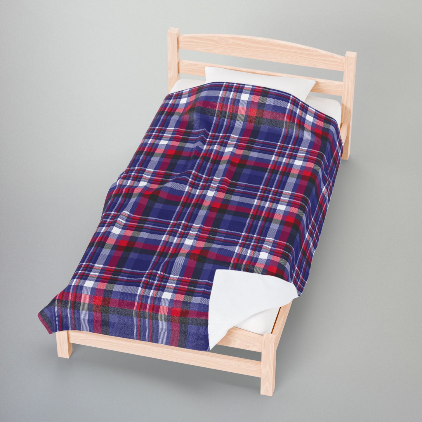 Leather Pride Plaid Velveteen Plush Blanket