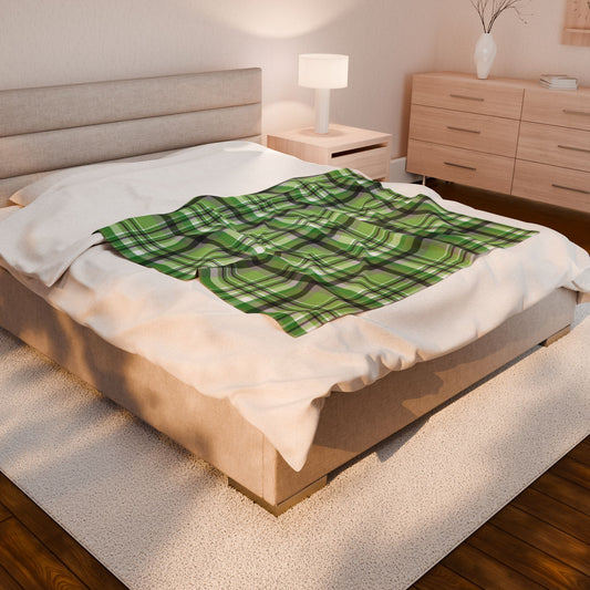 Aromantic Pride Plaid Velveteen Plush Blanket