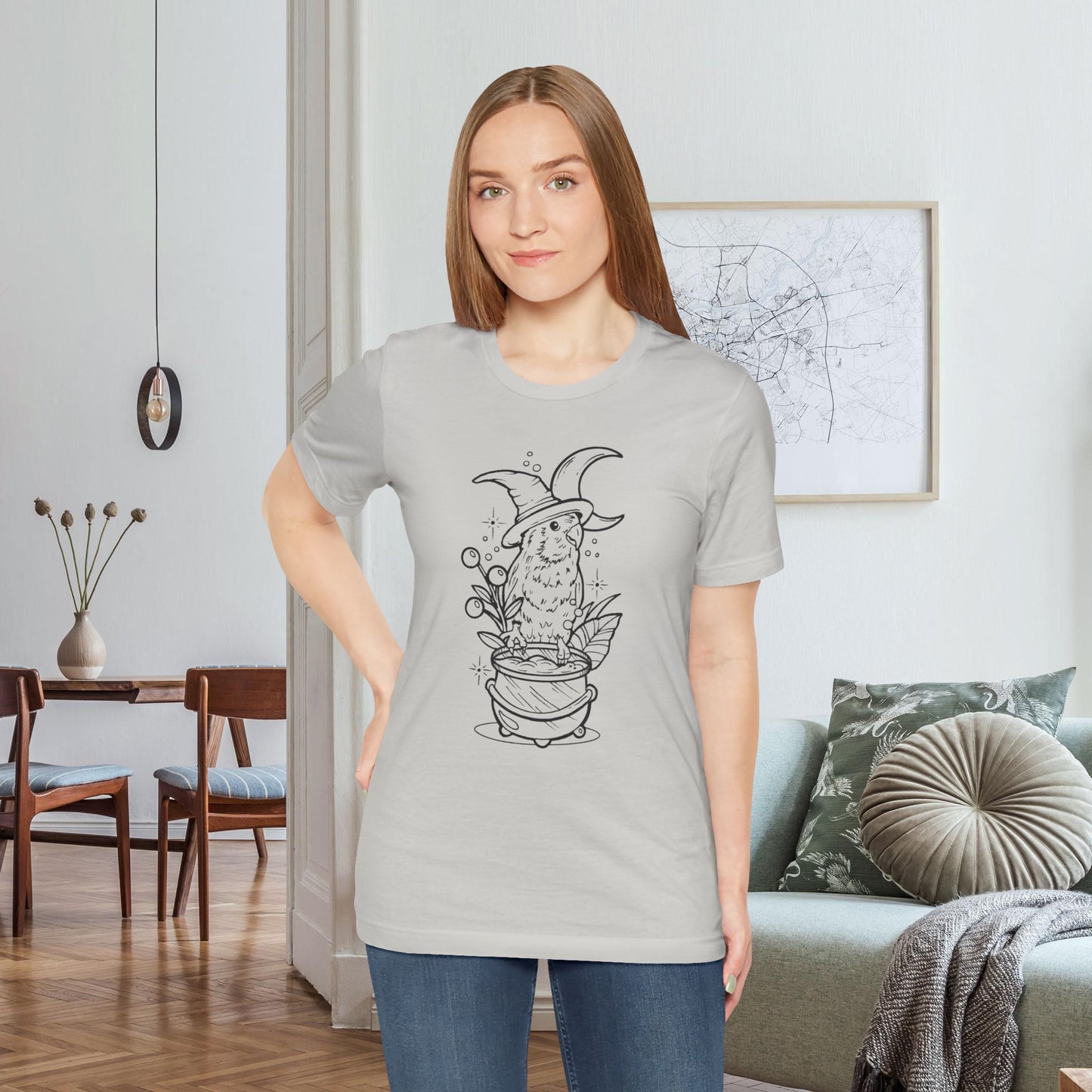 Witches' Brew Lovebird, Line Art Tee