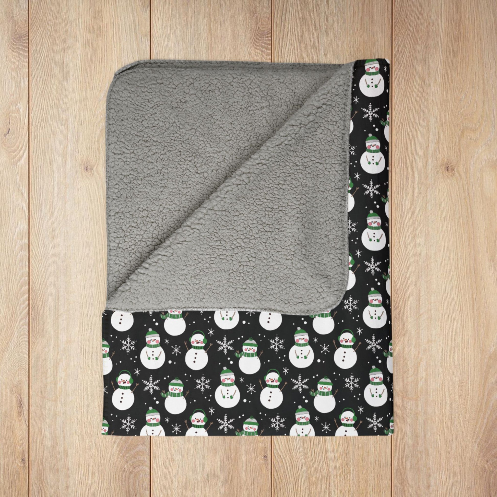 Demiromantic Pride Snowmen Fleece Sherpa Blanket