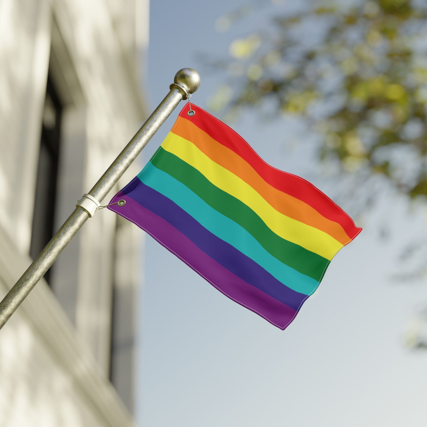 12'' × 18'' Rainbow Pride 7-Stripe with Grommets