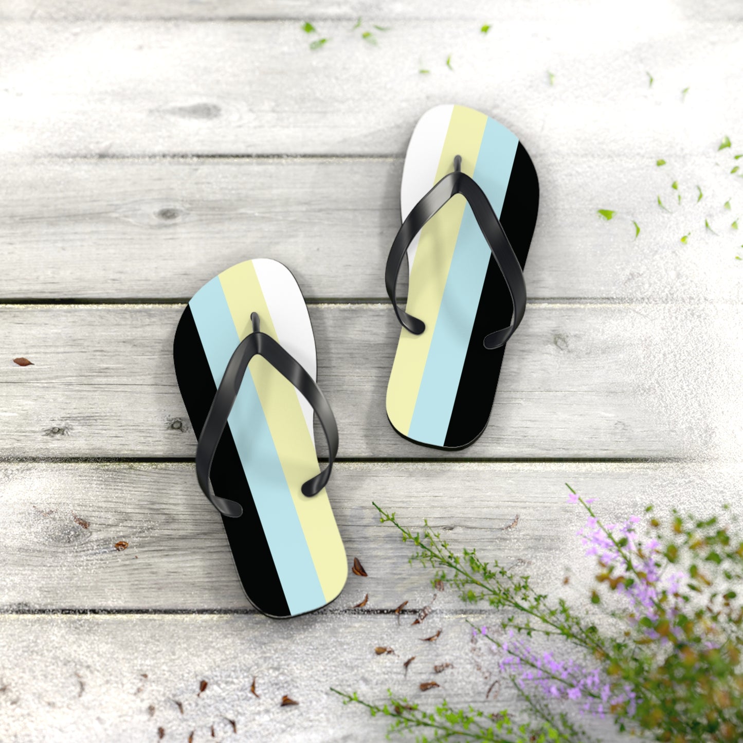 S Black sole Requiesromantic Pride Flip Flops