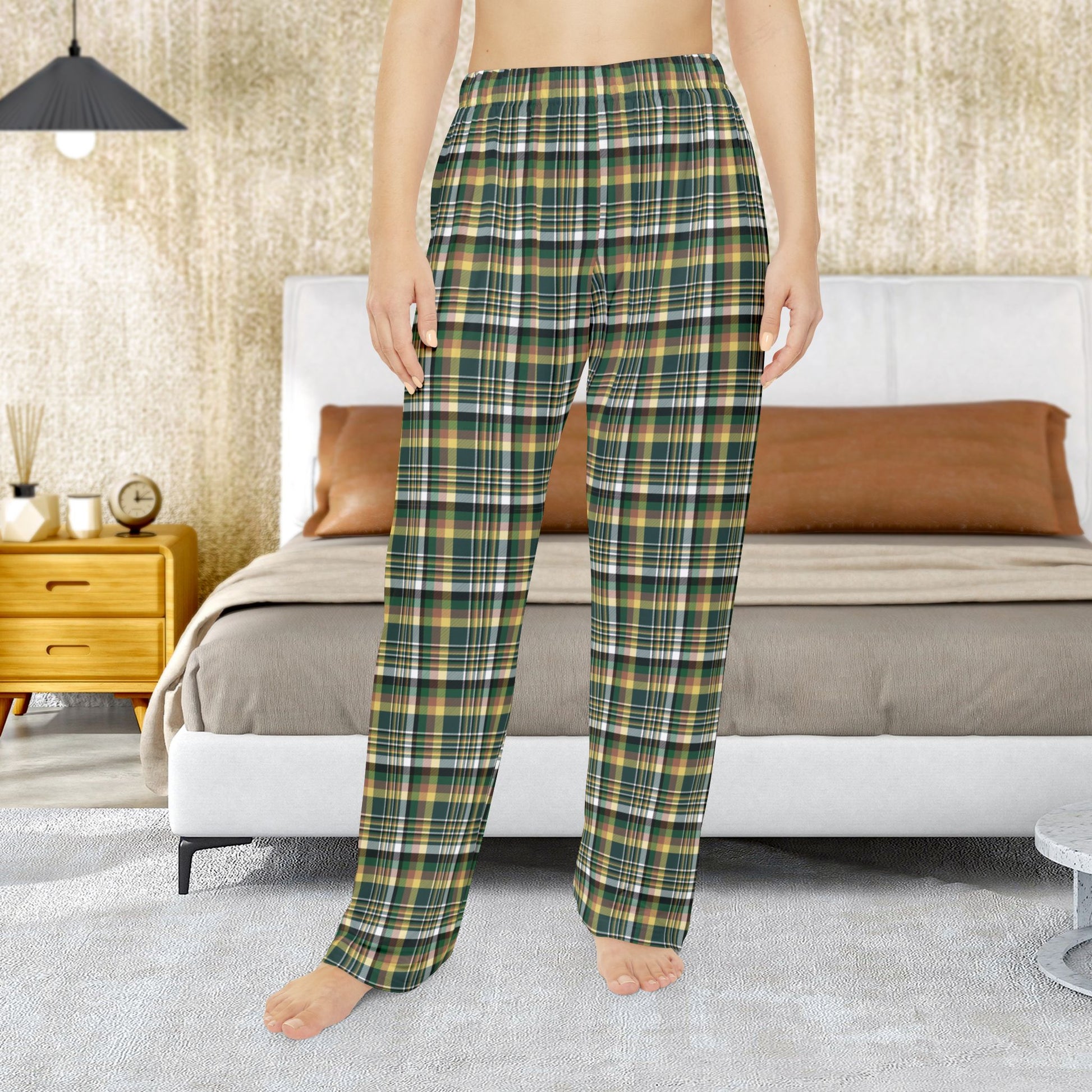 Women’s Green, White & Yellow Gurnee IL Pajama Pants