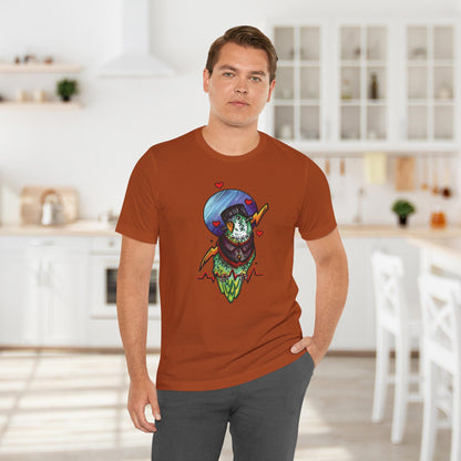 Frankenstein Lovebird, Hand-Drawn & Hand-Colored Tee