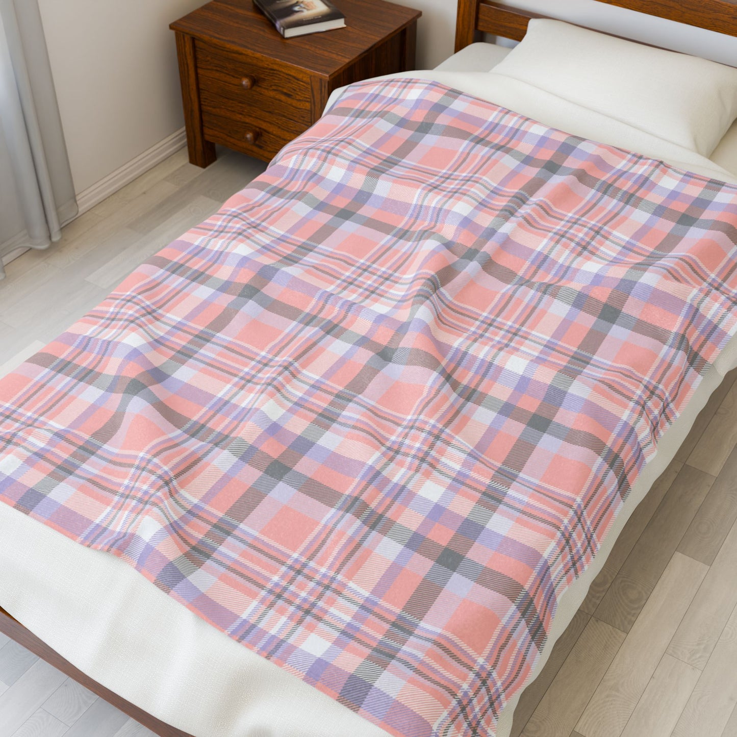Cupioromantic Pride Plaid Velveteen Plush Blanket