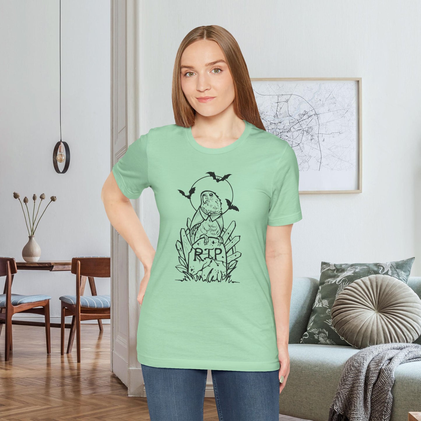 Vampire Lovebird, Line Art Tee