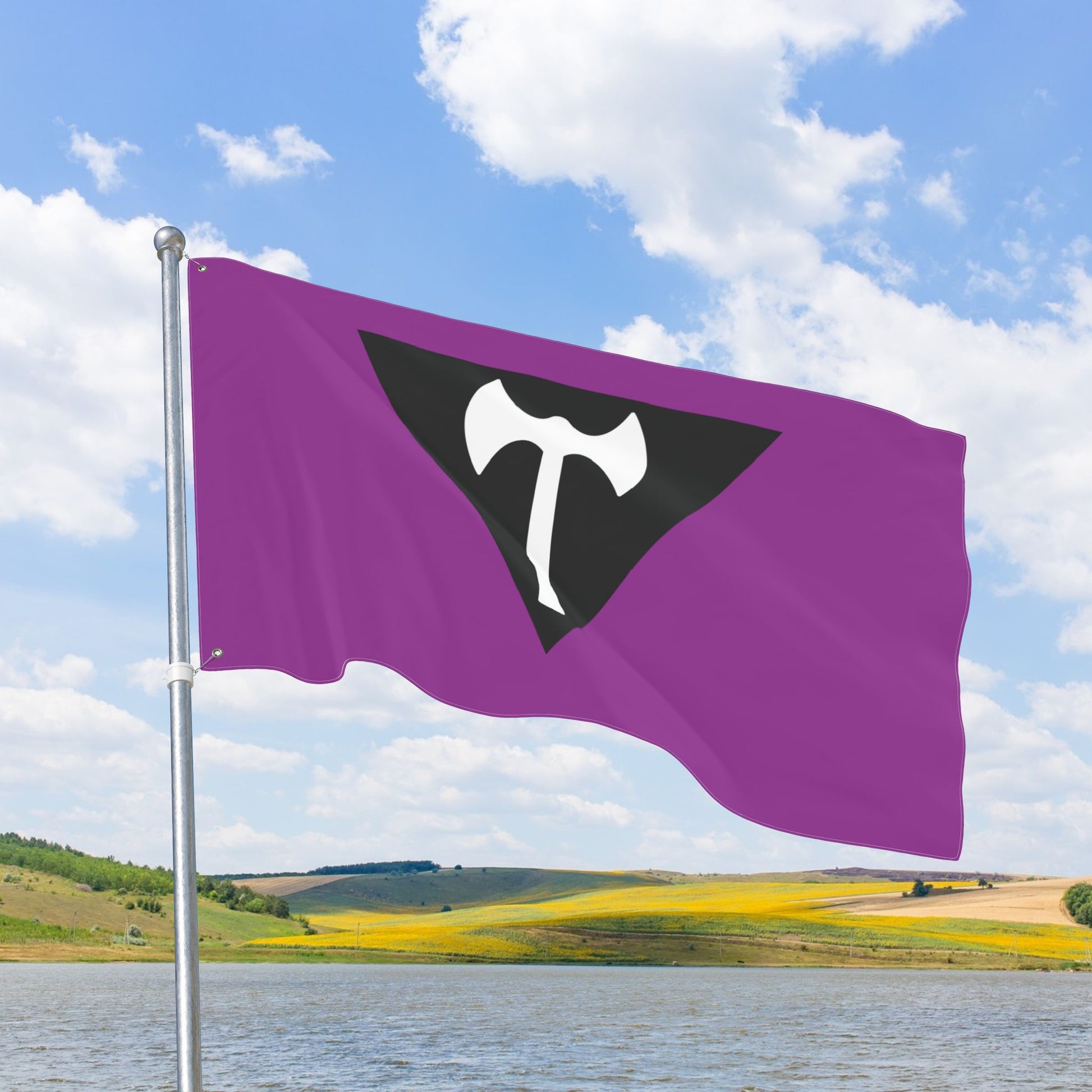 Labrys Lesbian Pride Double-Sided Flag with Grommets