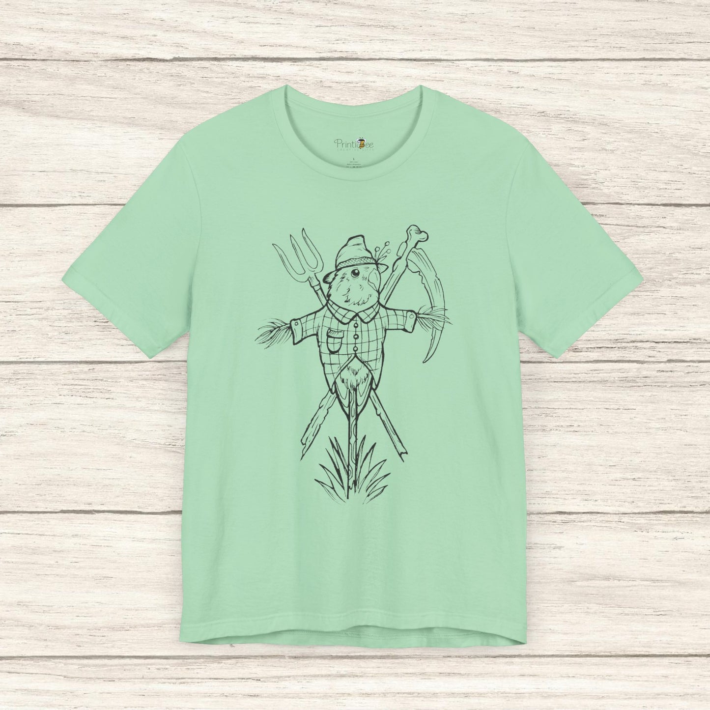 Scarecrow Lovebird, Line Art Tee