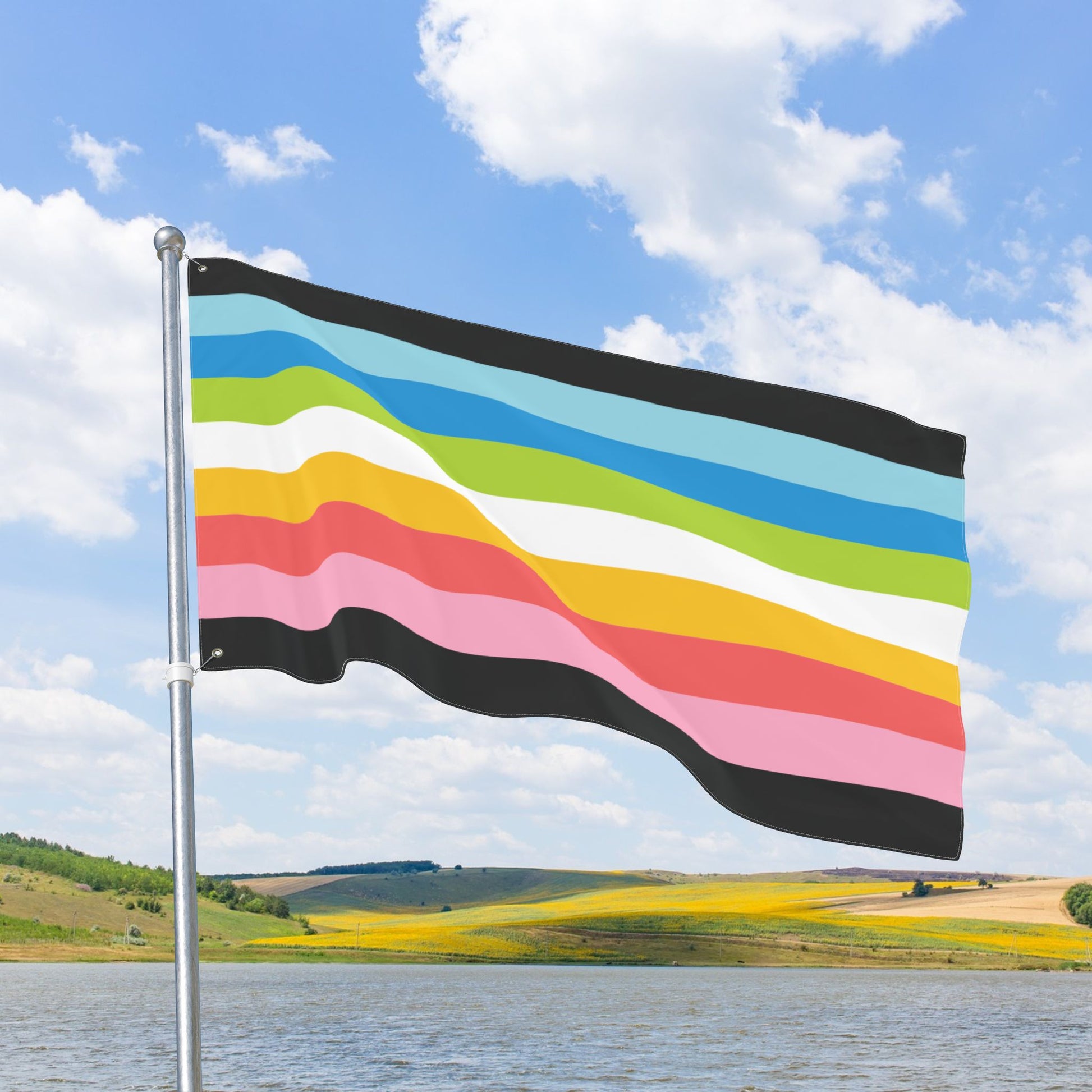 Queer Pride Flag with Grommets