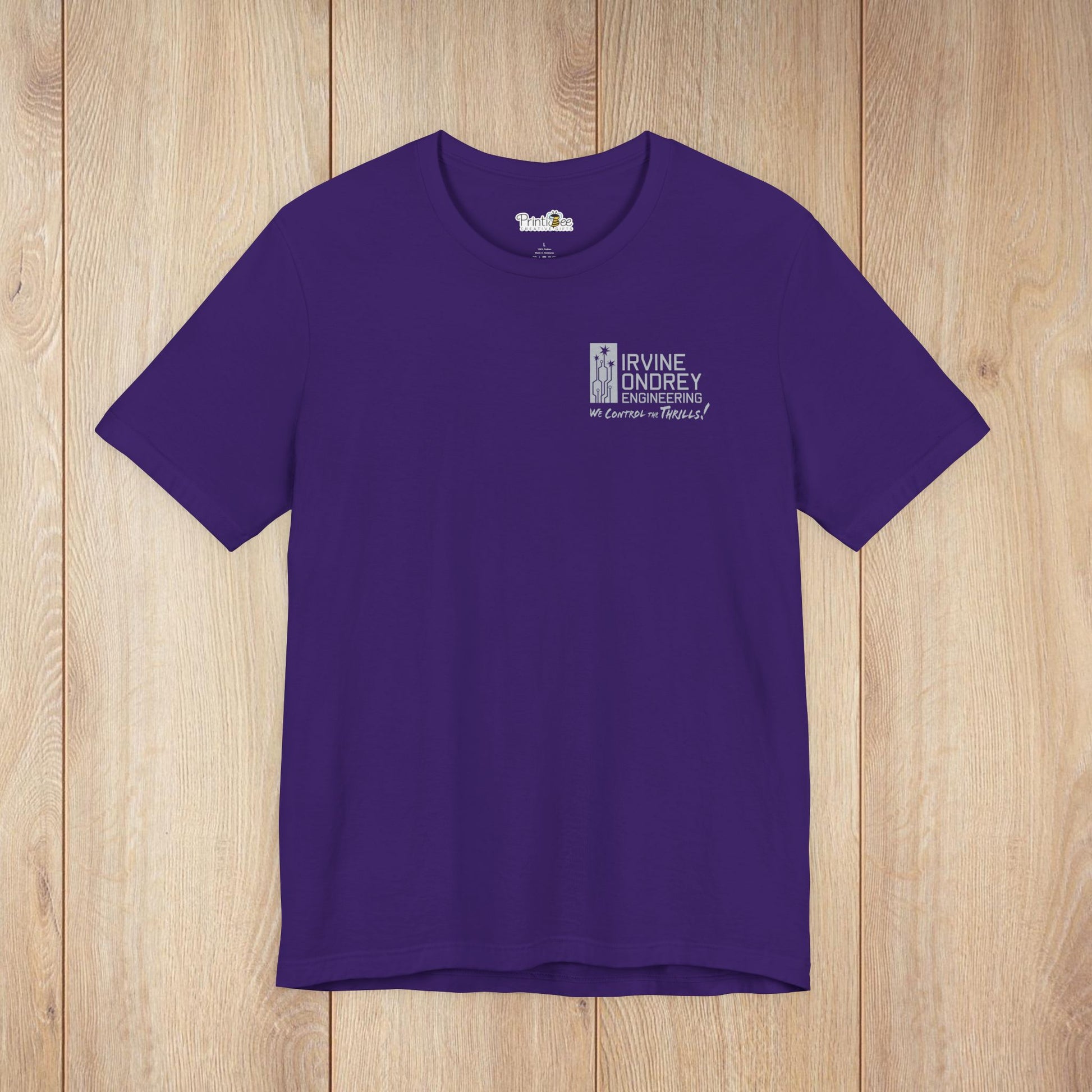 I Just Wanna Go Bowling & Ride Roller Coasters Tee (BACK graphic) • Irvine Ondrey Engineering