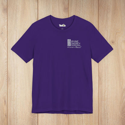 I Just Wanna Go Bowling & Ride Roller Coasters Tee (BACK graphic) • Irvine Ondrey Engineering