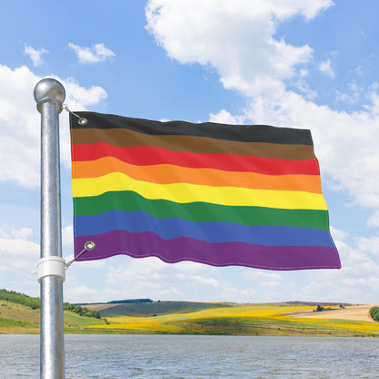 Philadelphia Philly Rainbow Pride Double-Sided Flag with Grommets