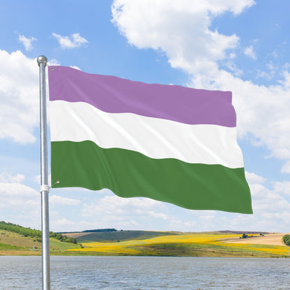 Genderqueer Pride Flag with Grommets