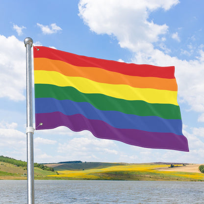 Rainbow Pride Double-Sided Flag with Grommets