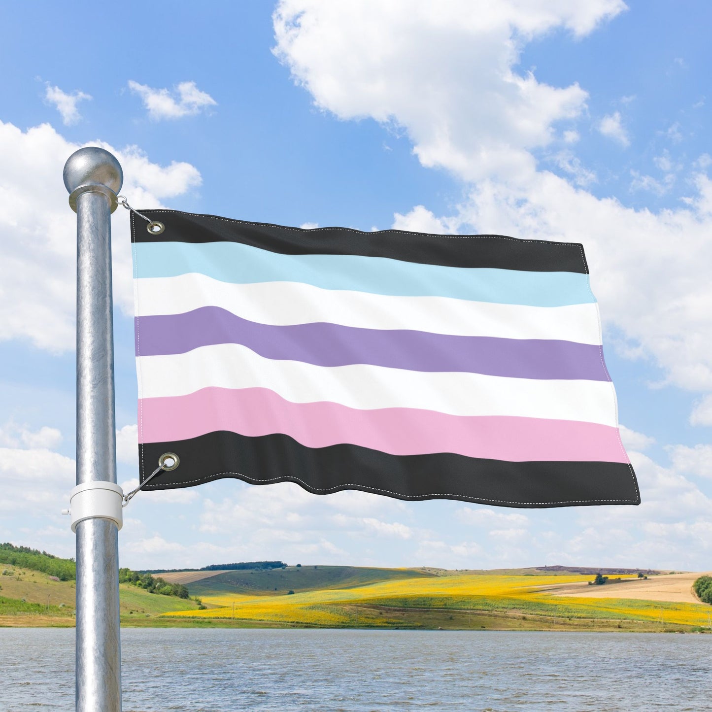 Androgyne Pride Pastel Flag with Grommets