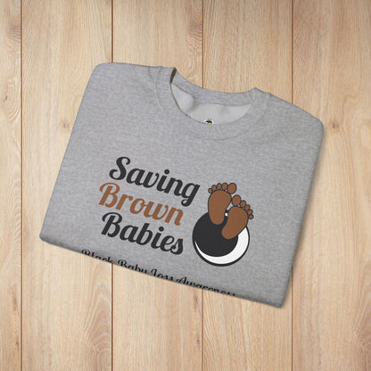 Quietly United in Loss Together Non-Profit / Saving Brown Babies Charity Crew Neck Sweatshirt, Grossesse et sensibilisation à la perte du nourrisson