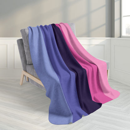 Fleece Sherpa Omnisexual Pride Flag Blanket