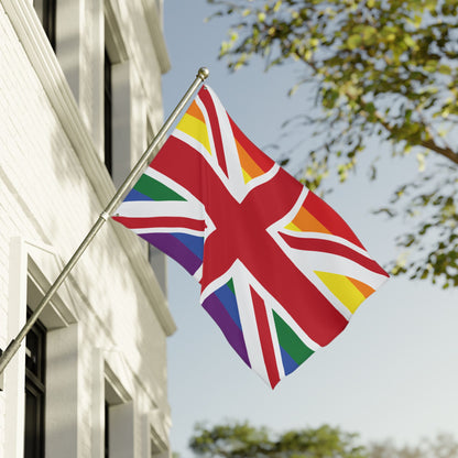 36'' × 60'' UK LGBTQIA+ Rainbow Pride Flag with Grommets