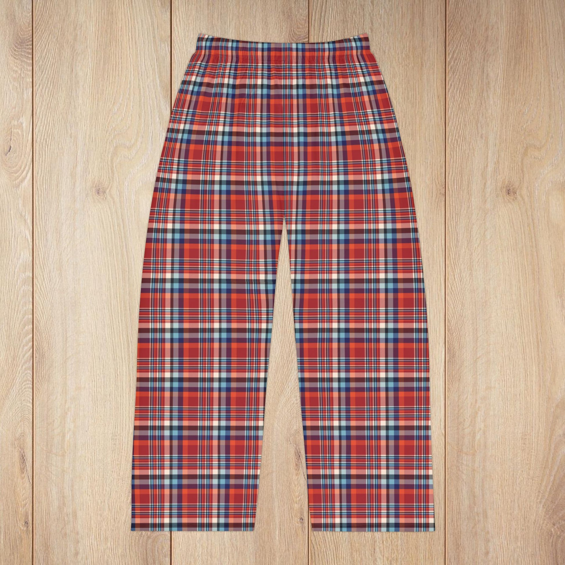 Men’s Red, Orange & Cream Ohio Plaid Pajama Pants