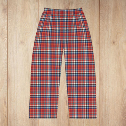 Men’s Red, Orange & Cream Ohio Plaid Pajama Pants