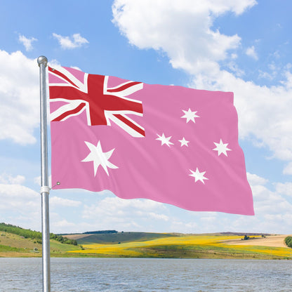 Australia Gay Pride Pink Flag with Grommets