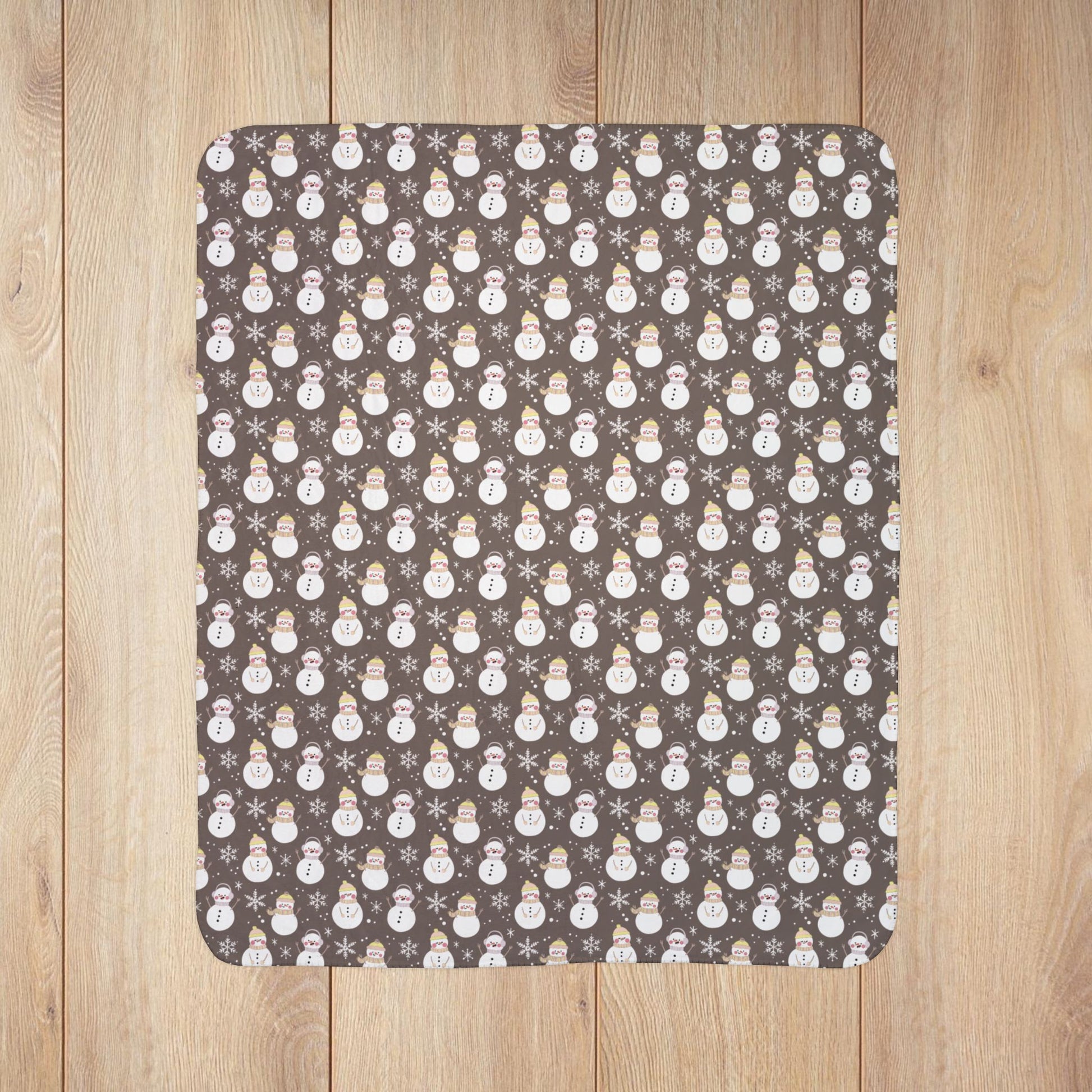 Pangender Pride Snowman Fleece Sherpa Blanket