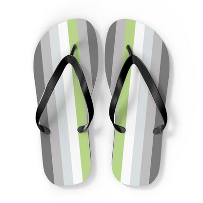Demiagender Pride Flip Flops