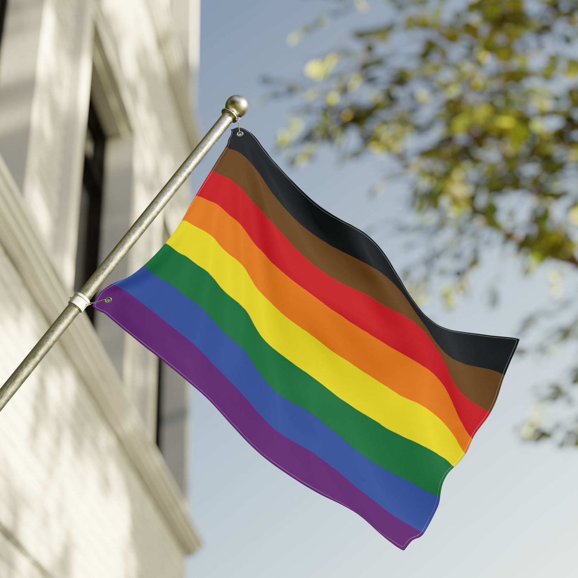 24'' × 36'' PoC Rainbow Pride Flag with Grommets