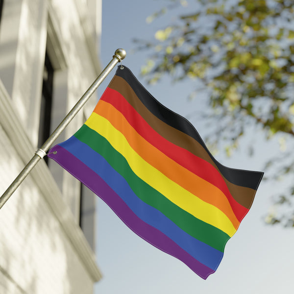 24'' × 36'' PoC Rainbow Pride Flag with Grommets