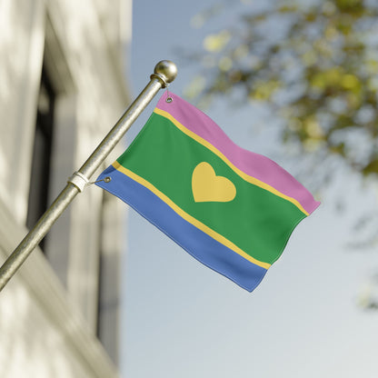 12'' × 18'' Polyromantic Pride Heart Flag with Grommets